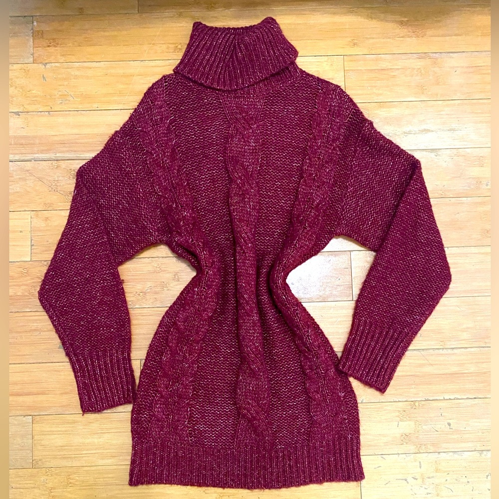Harper Heritage Maroon Sweater Dress